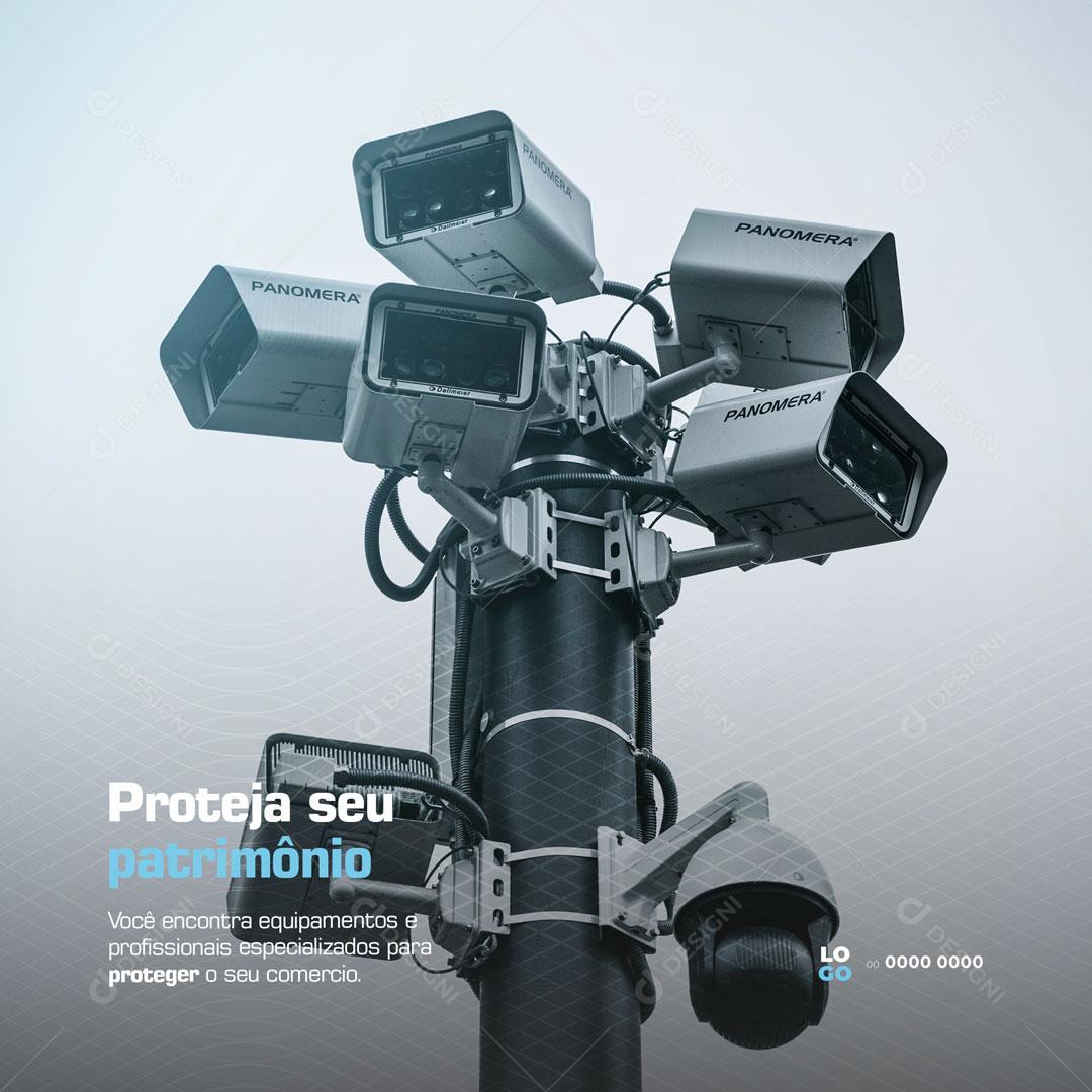 Social Media Segurança Eletrônica Proteja Seu Patrimônio PSD Editável