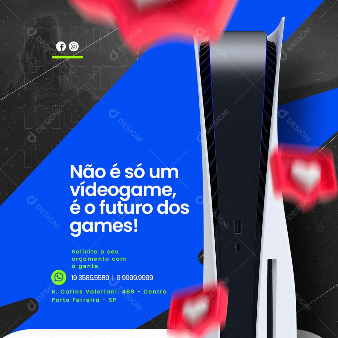 Social Media Eletrônicos Não é só um Vídeo Game PSD Editável