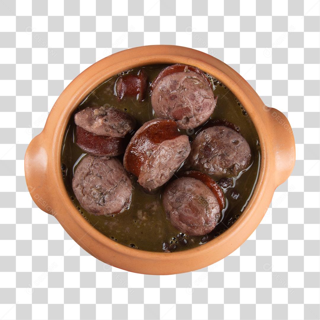 Panela de barro com feijoada PNG Transparente