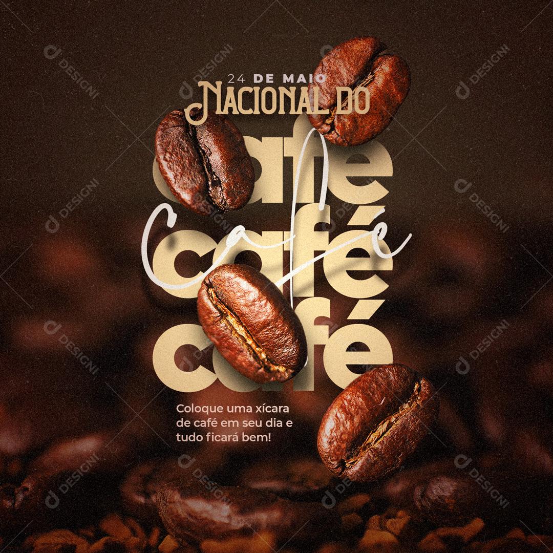 Social Media Coloque uma xícara de café em seu dia Dia Mundial do Café PSD Editável