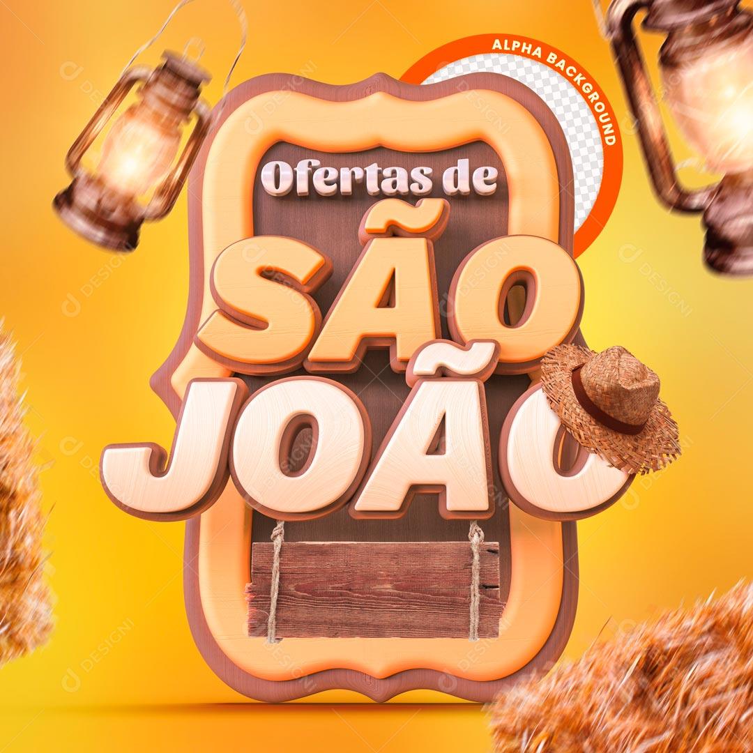 Selo 3D Ofertas De São João Promoção PSD