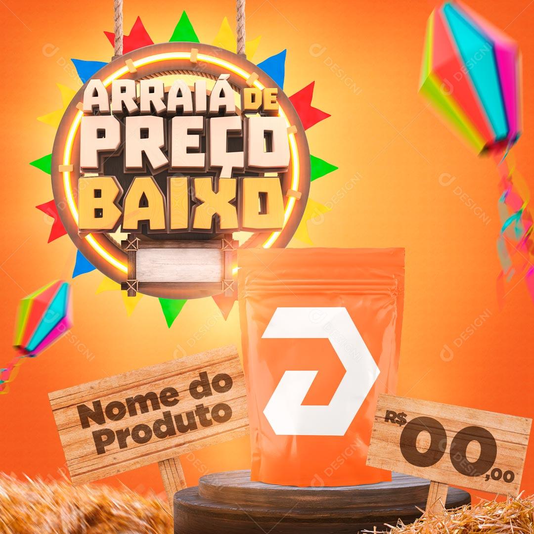 Selo 3D Arriá De Preço Baixo promoções Supermercados PSD