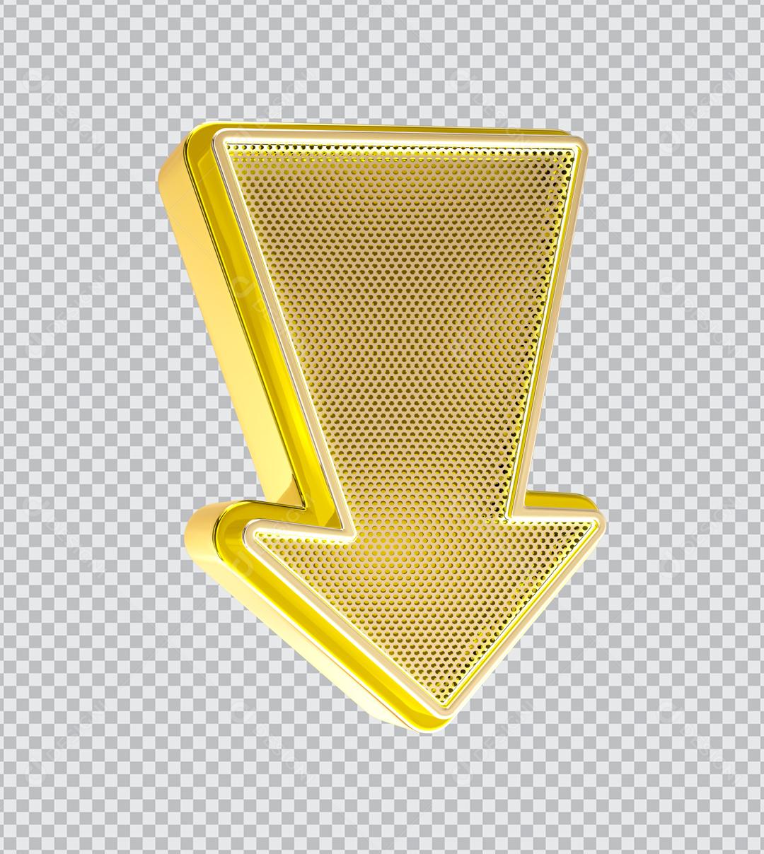 Seta 3D com neon Realista Elemento para Composição PSD