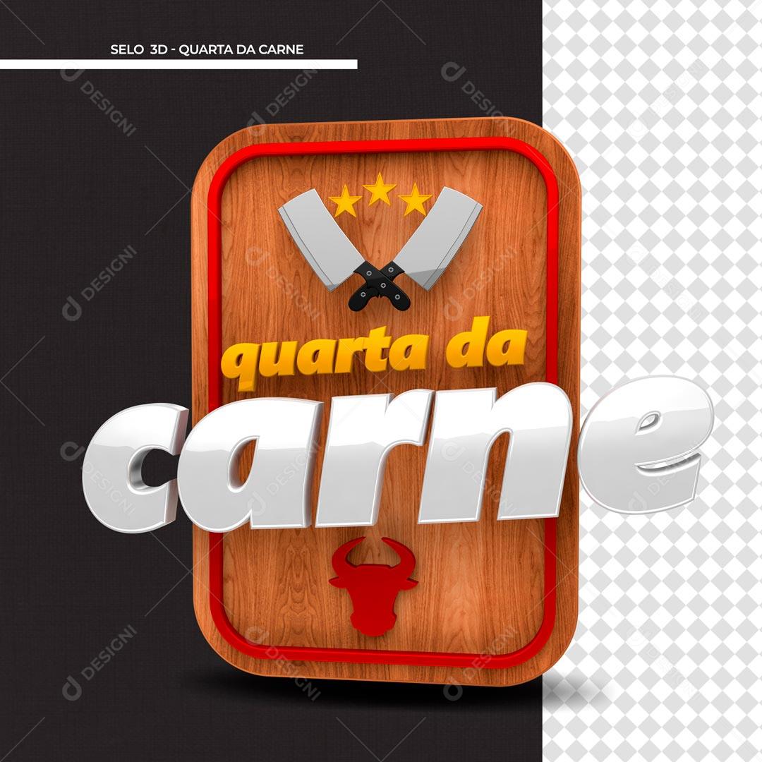 Selo 3D Quarta Das Carnes Promoção Açougue PSD