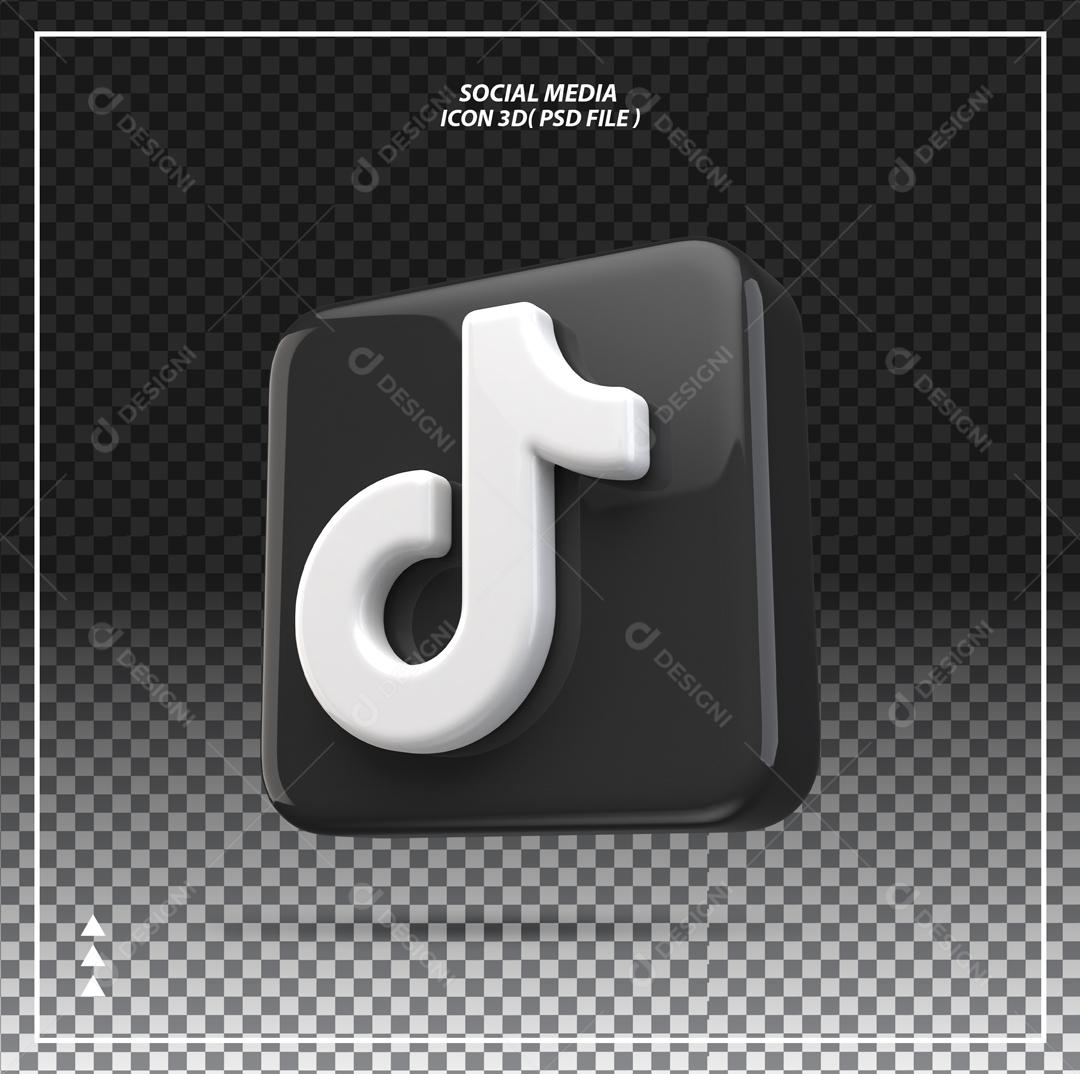 Elemento 3D Tiktok Para Composição PSD