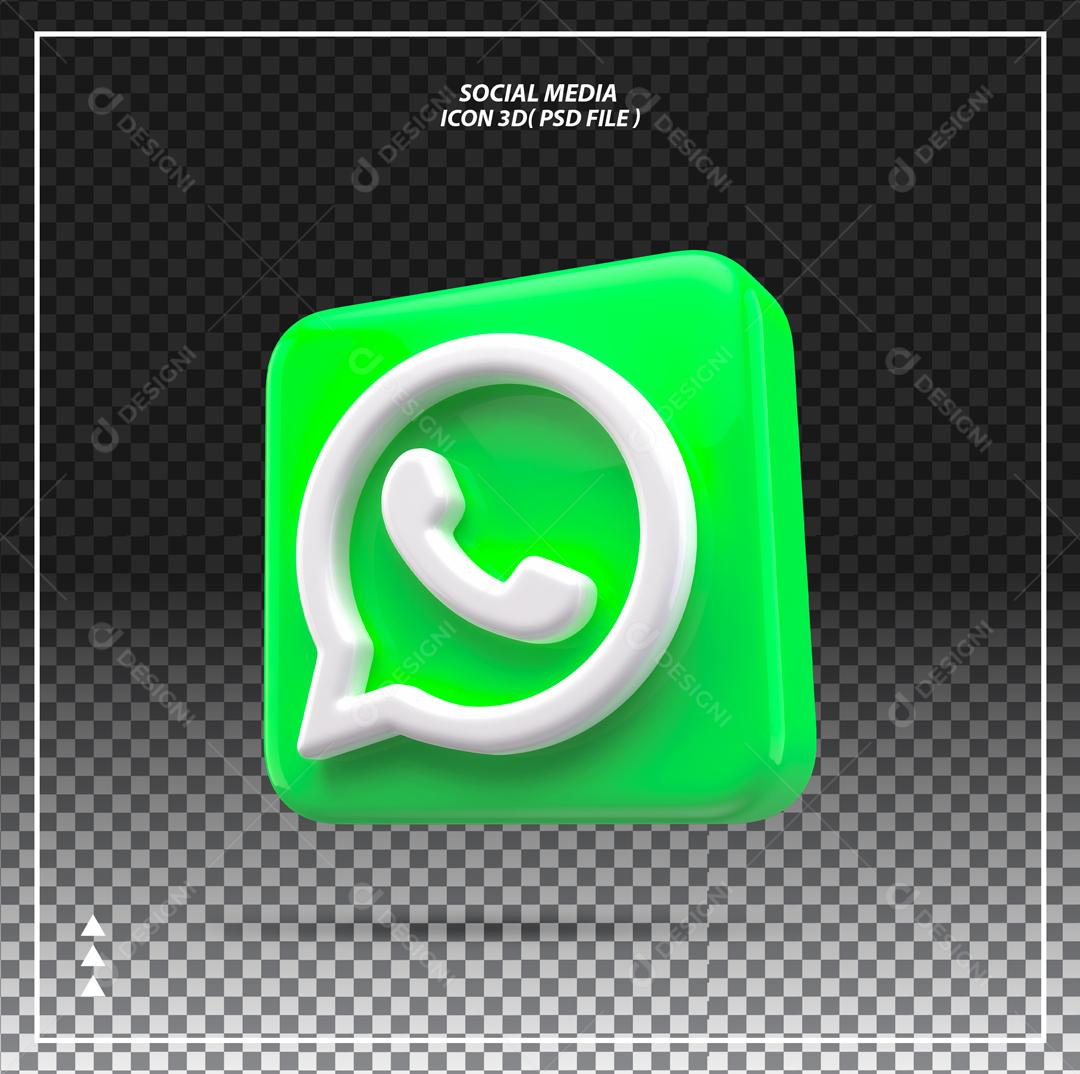 Elemento 3D Whatsapp Para Composição PSD