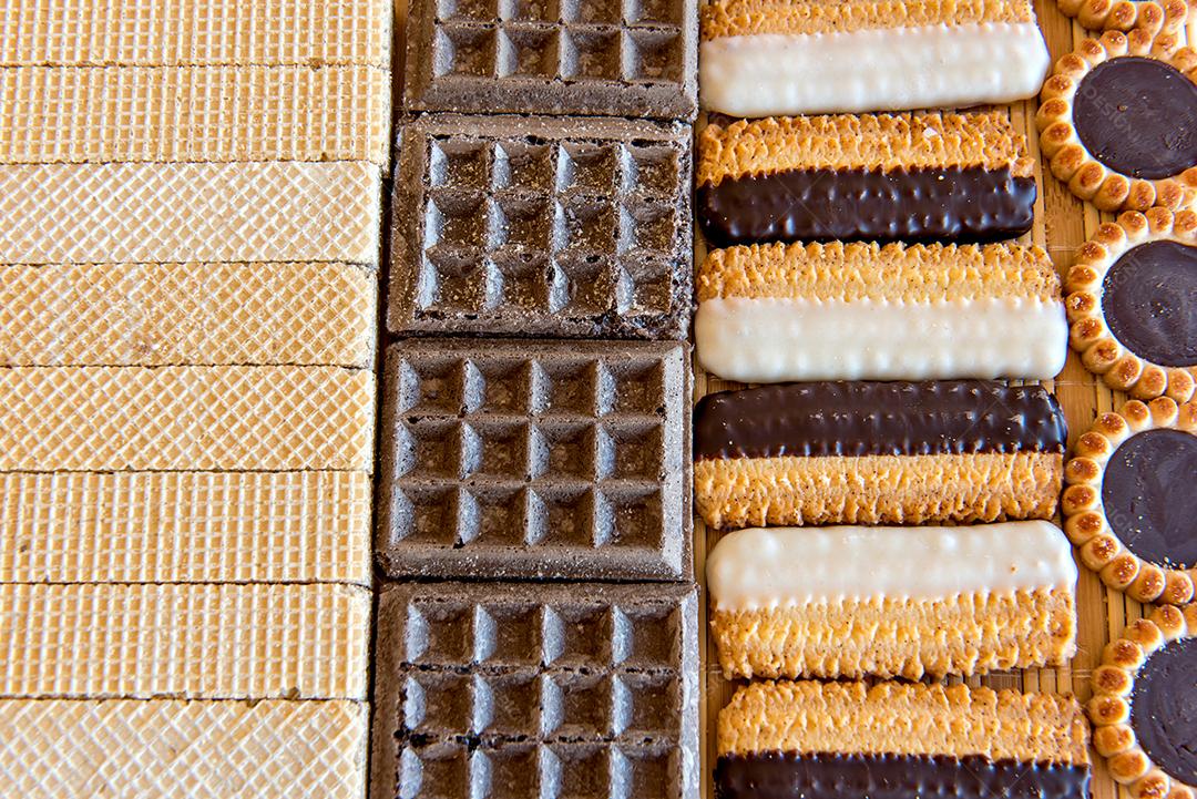 Fundo de textura de biscoito, biscoito e bolacha