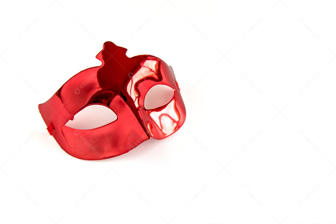 Mascara de Dourada sobre fundo Branco carnaval brasileiro