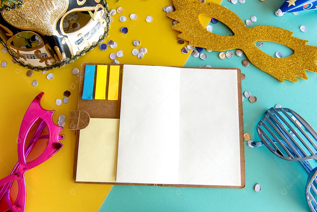 conceito de carnaval brasileiro, máscaras e papel