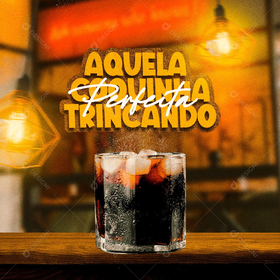 Social Media Hamburgueria Hambúrguer Com Aquela Coca Trincando PSD Editável