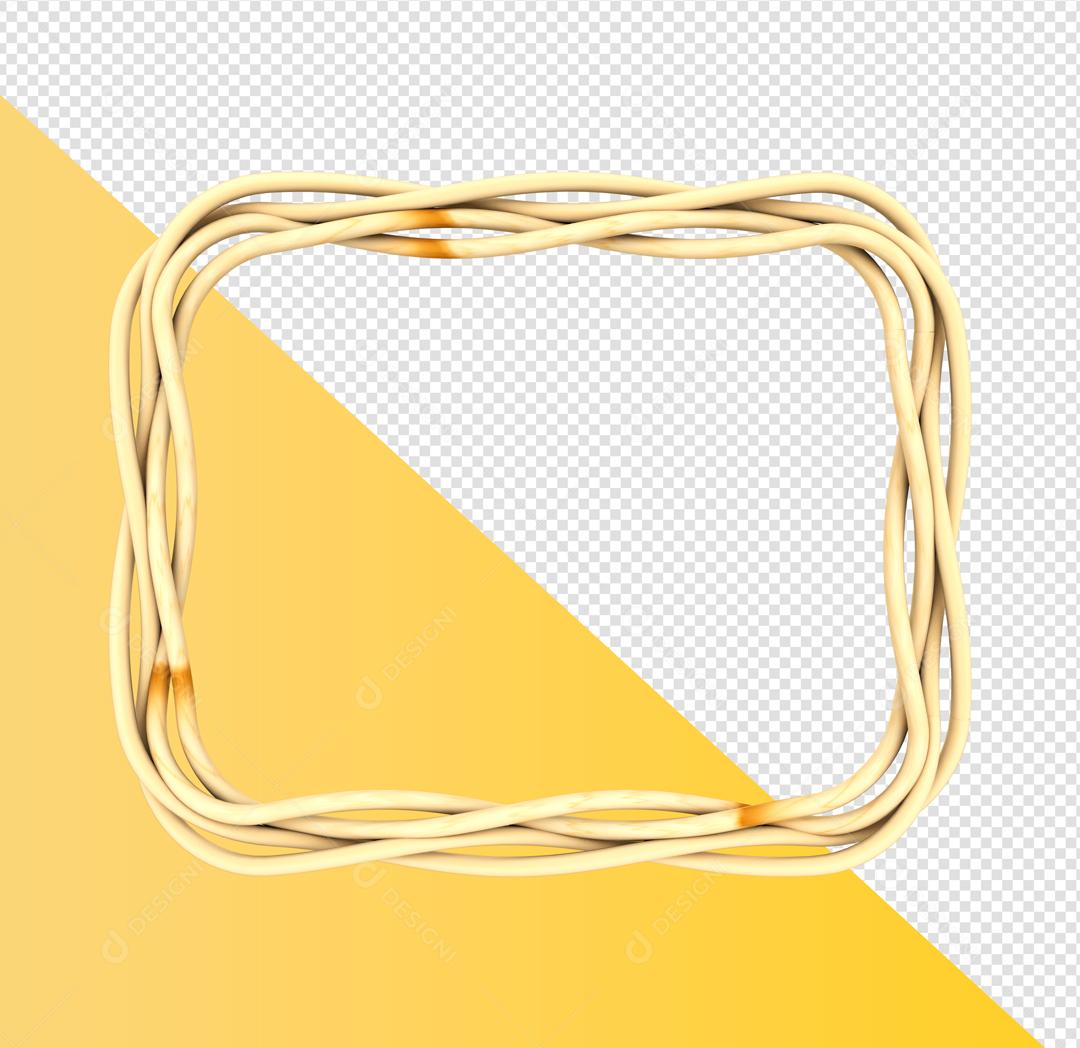 Retângulo de Madeira Elemento 3D Para Composição PSD