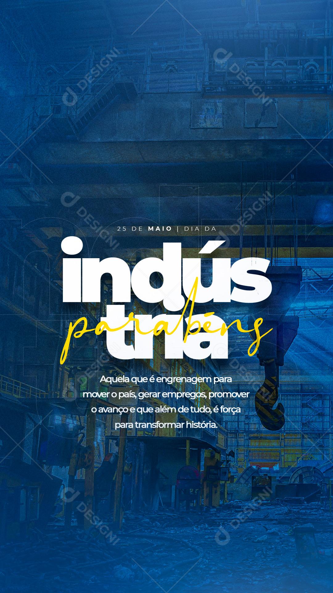 Story Dia da Industria 25 de Maio Mover o Pais Social Media PSD Editável