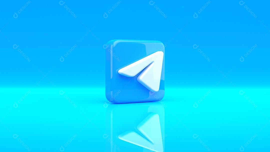 Cenário do Telegram Azul Imagem JPG