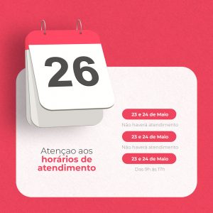 Agenda Horário de Funcionamento Comunicado Social Media PSD Editável