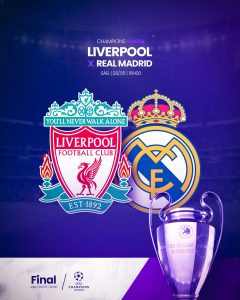 Post Final Champions League Real Madrid x Liverpool Social Media PSD Editável