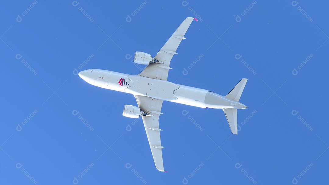 AirBus a320 LATAM voando sobre o céu, 25 de maio de 2022, Santiago, Chile.