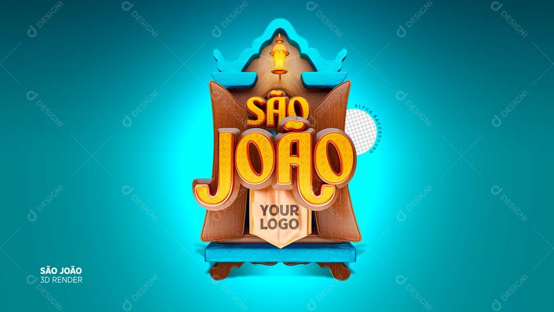 Selo 3D São João Festa Junina PSD