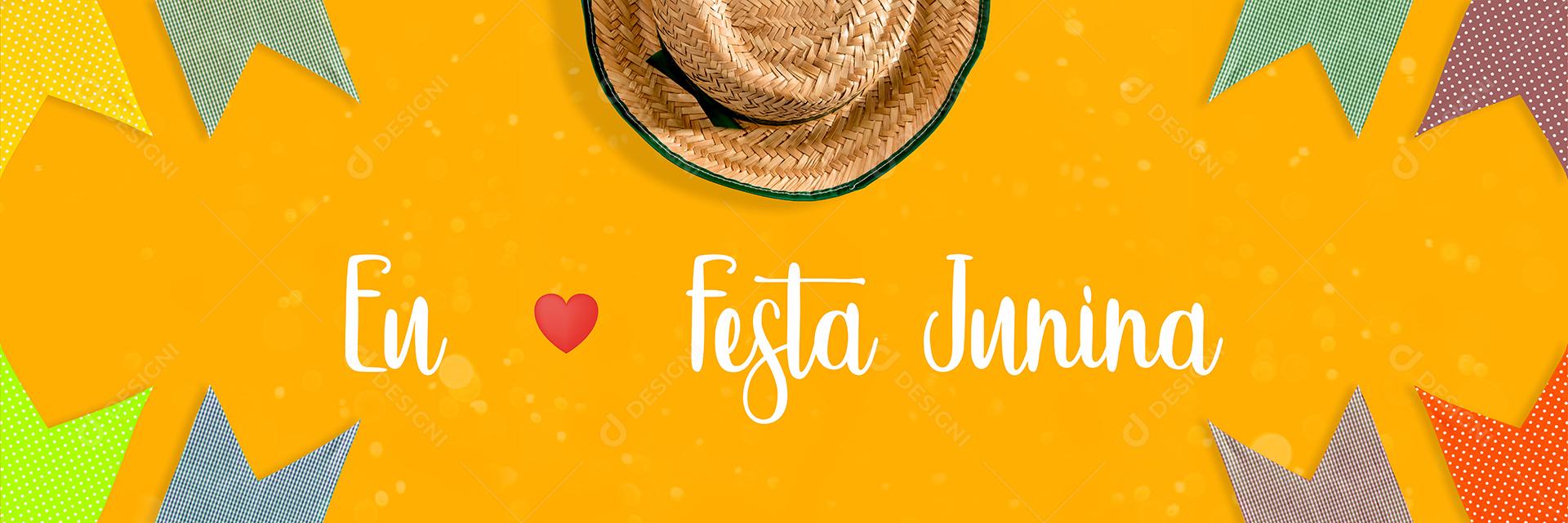 Eu Ao ar livre de fundo de festa junina brasileira