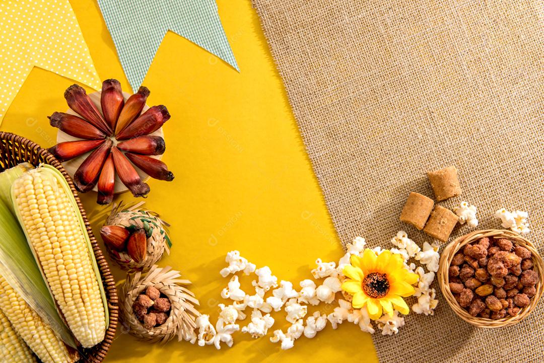 Mesa de festa junina Festa típica brasileira de junho.