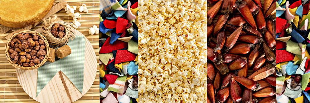 Fundo de festa junina brasileira, formato ao ar livre. Festa Junina