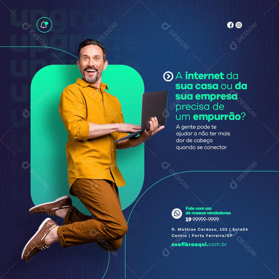 Social Media A internet da sua Casa ou da Sua Empresa Provedor de Internet PSD Editável