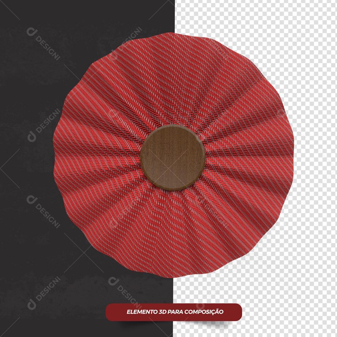 Círculo 3D de Tecido Velho Para Composição PSD