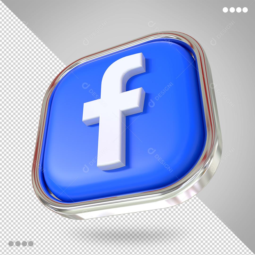 Facebook Elemento 3D Para Composição PSD