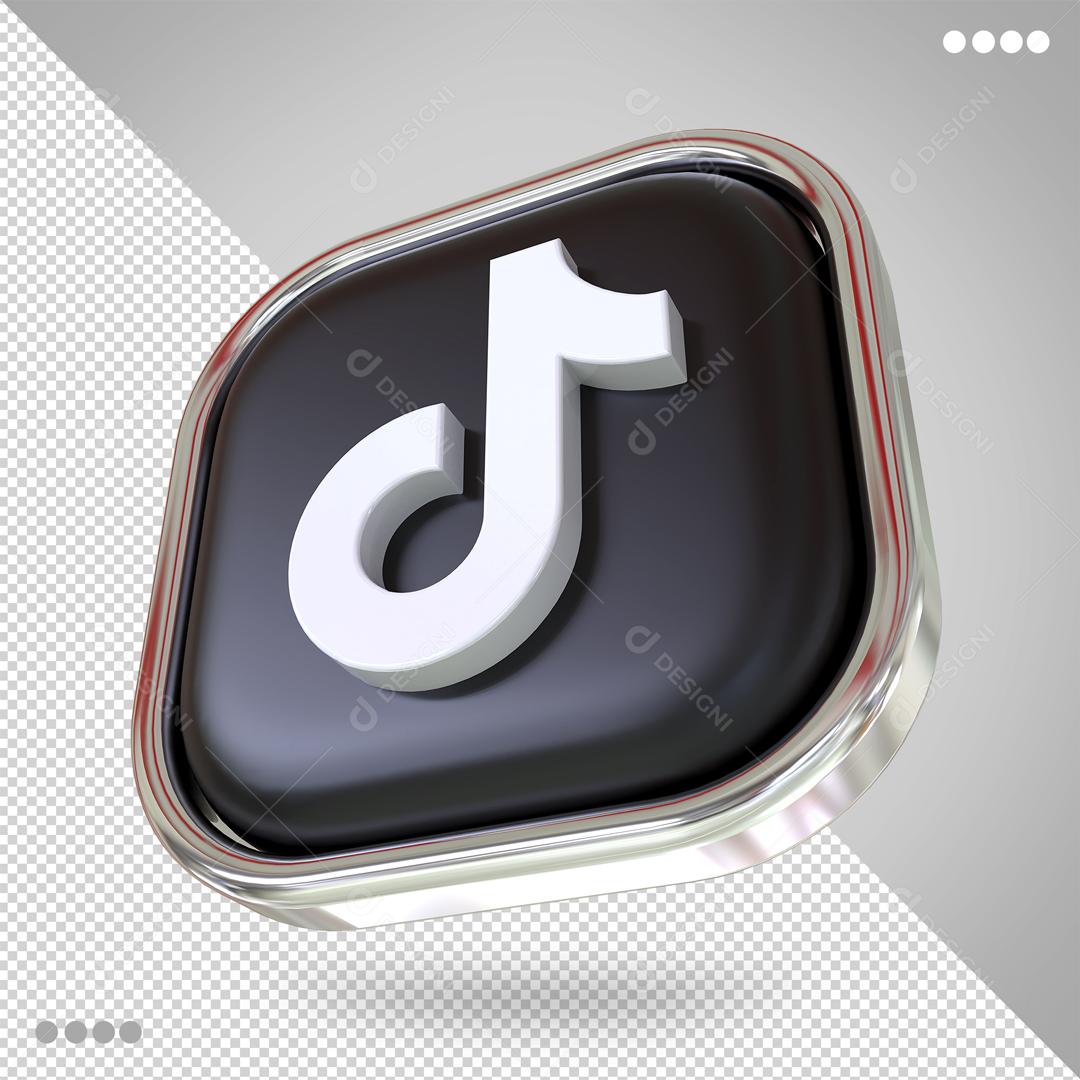 Tiktok Elemento 3D Para Composição PSD