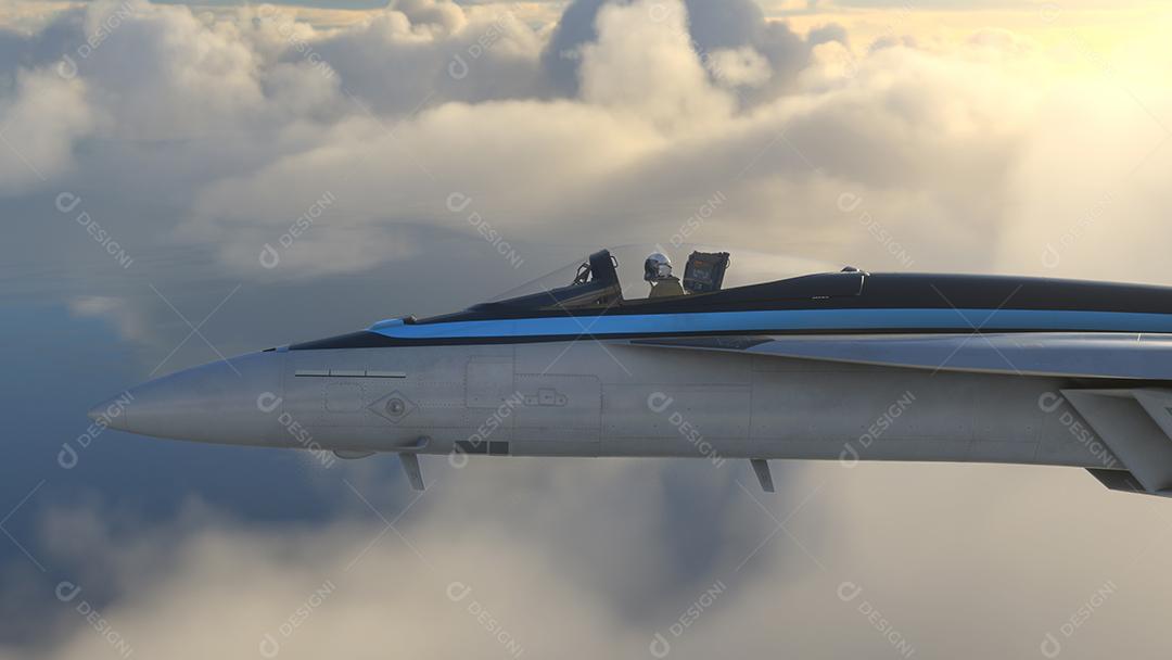 Aeronaves militares voando sobre o céu