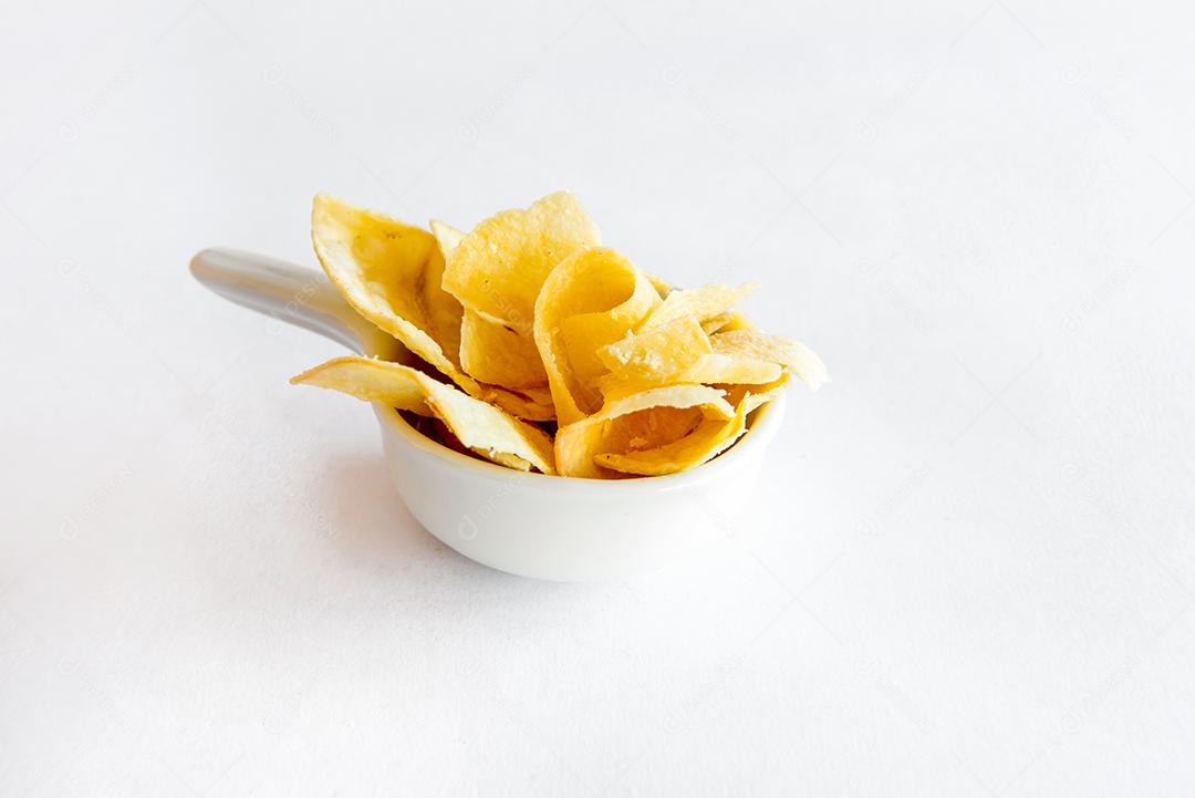 Fundo de textura de chips de mandioca