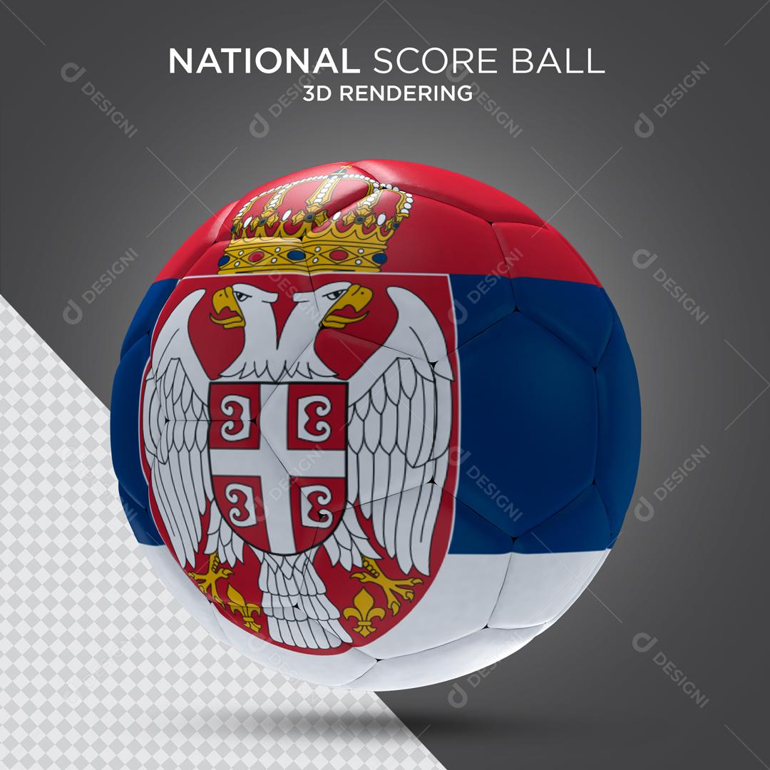 Bola da Sérvia Elemento 3D para Composição PSD