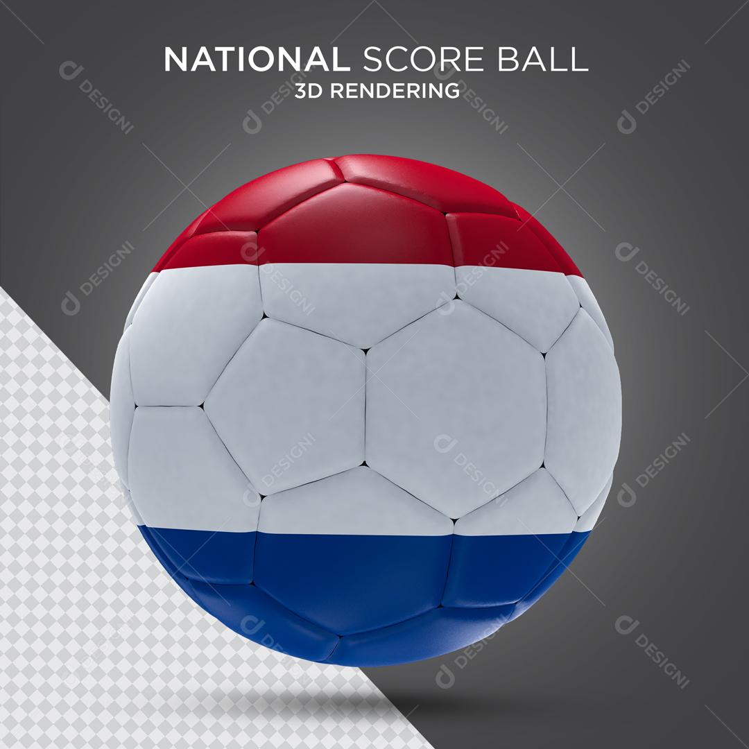 Bola dos Países Baixos Elemento 3D para Composição PSD