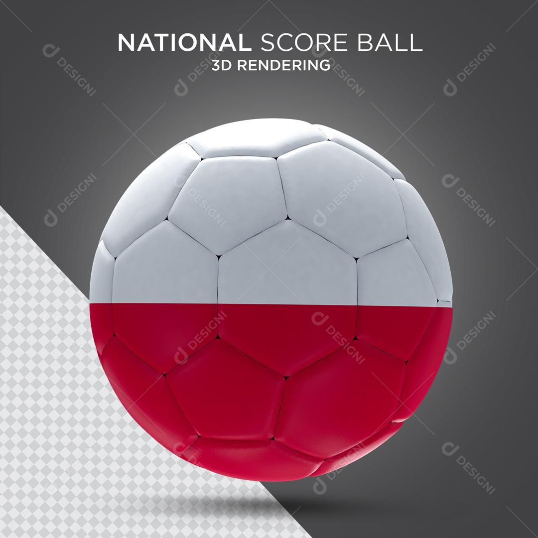 Bola da Polônia Elemento 3D para Composição PSD
