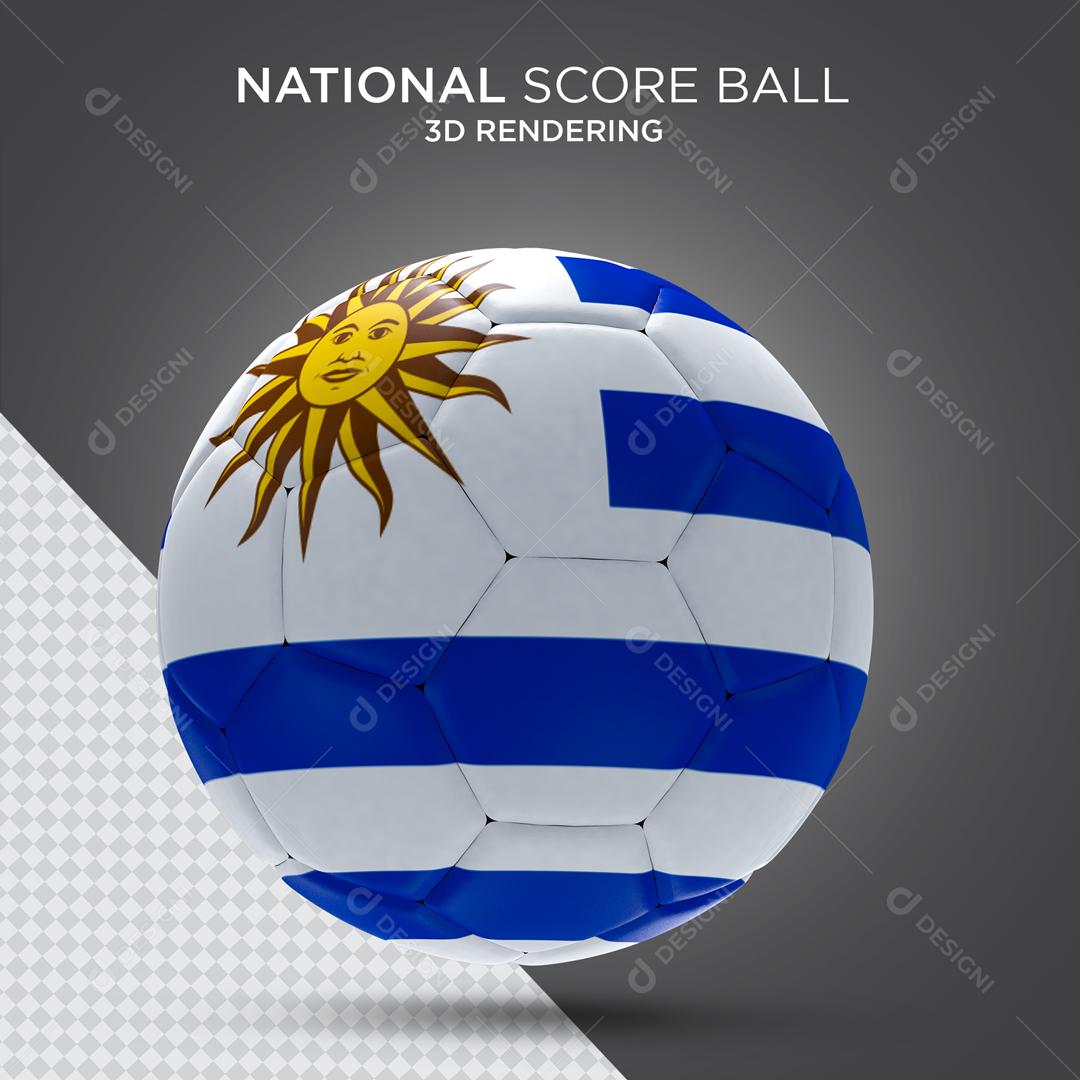Bola do Uruguai Elemento 3D para Composição PSD