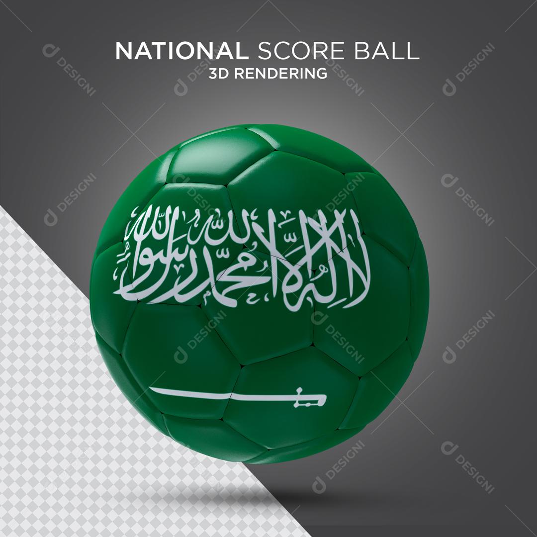 Bola da Arábia Saudita Elemento 3D para Composição PSD