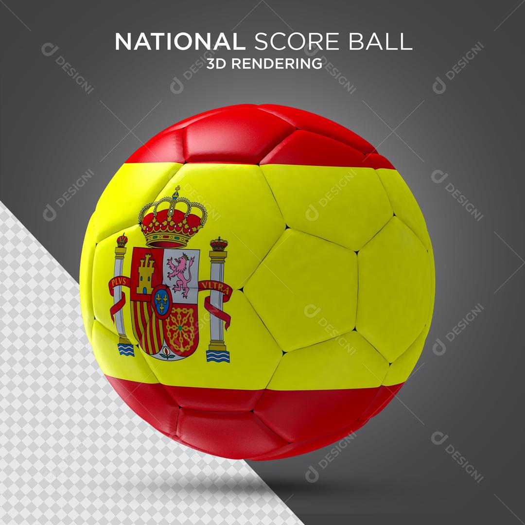 Bola da Espanha Elemento 3D para Composição PSD
