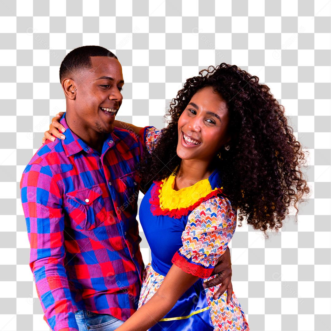 Casal vestindo roupas para Festa Junina São João