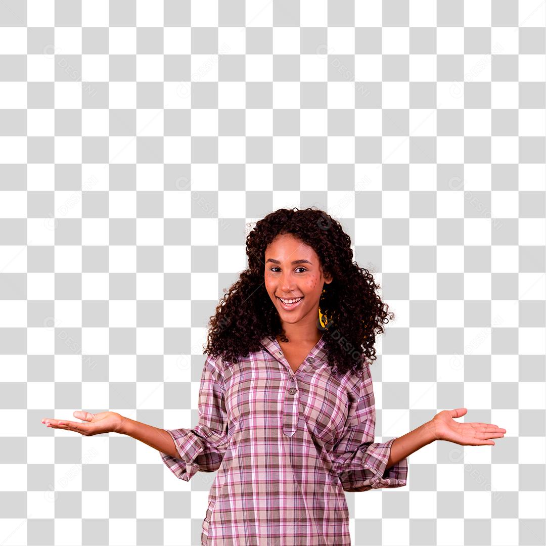 Mulher jovem vestida para festa junina São João