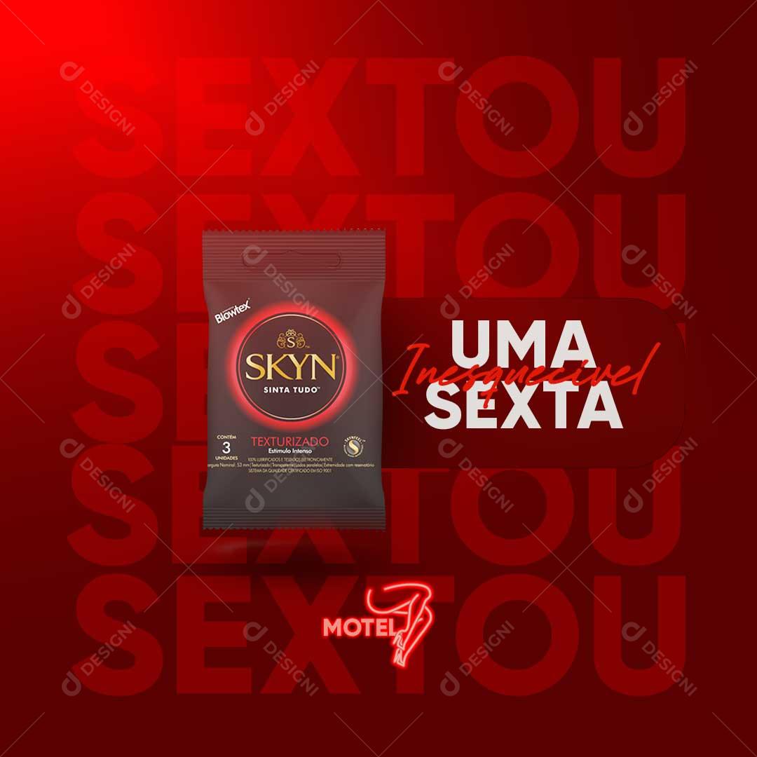 Social Media Motel Uma Sexta Inesquecível PSD Editável