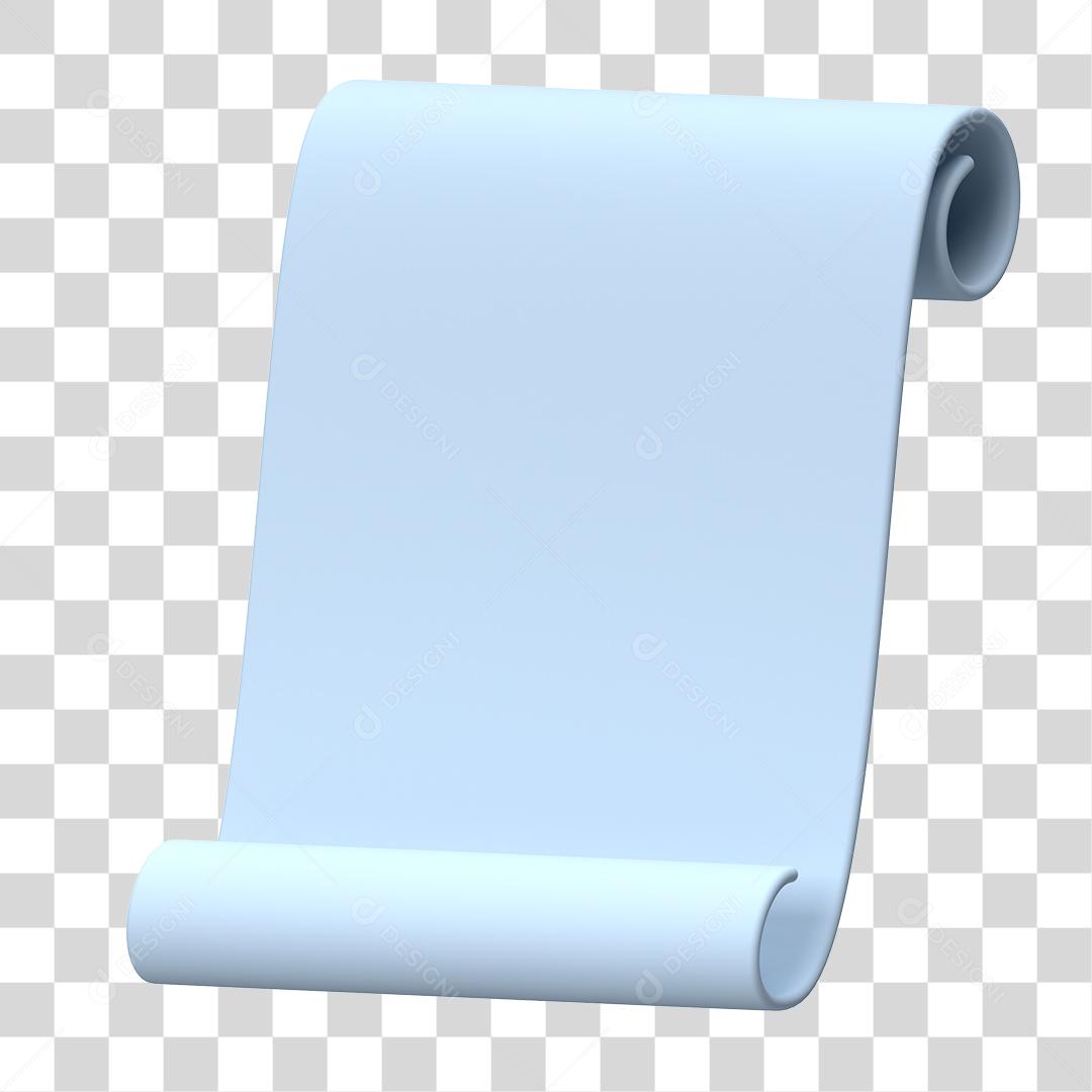 Folha de papel azul dobrada PNG Transparente