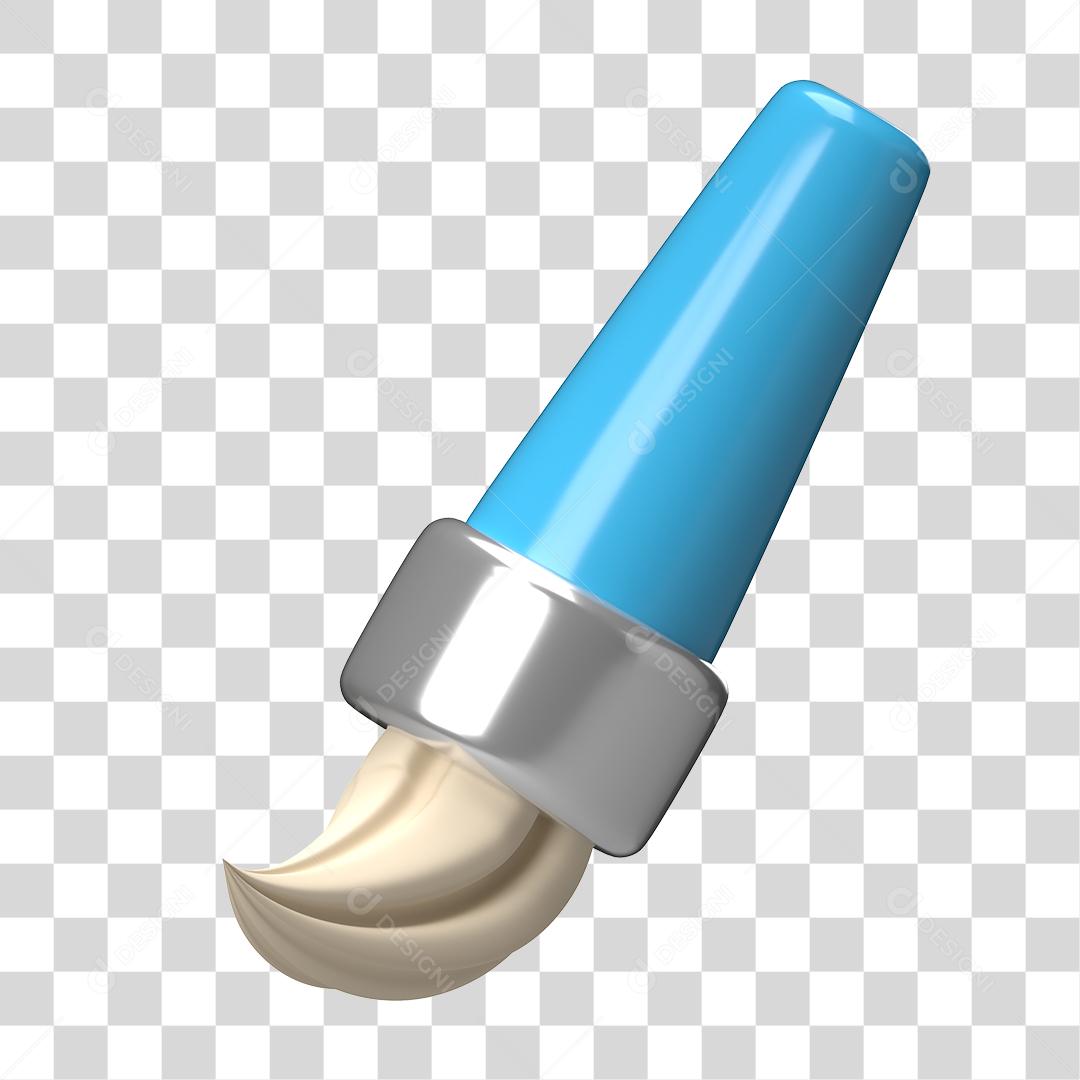 Pincel de Pintura Elemento 3D PNG Transparente