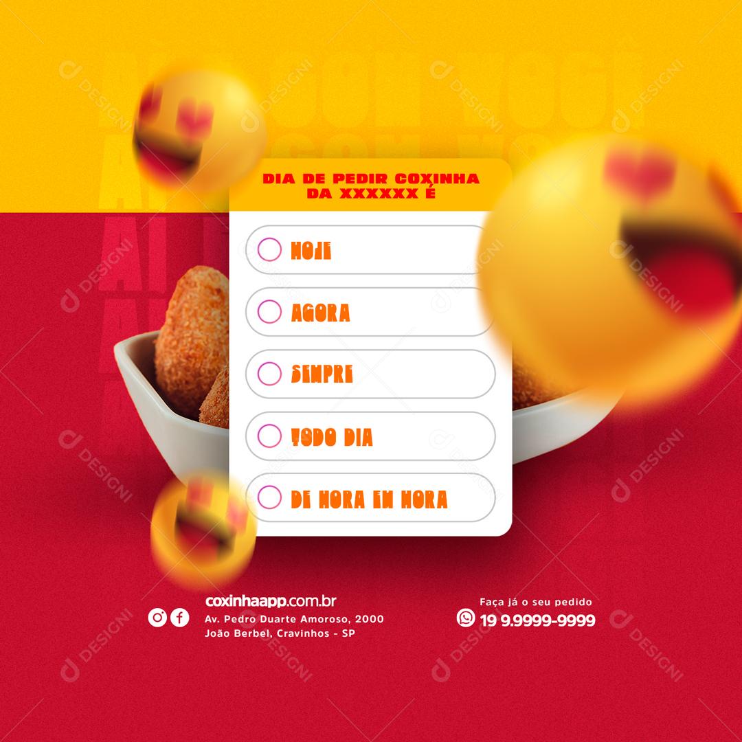 Social Media Day to order coxinha Salted PSD Editable