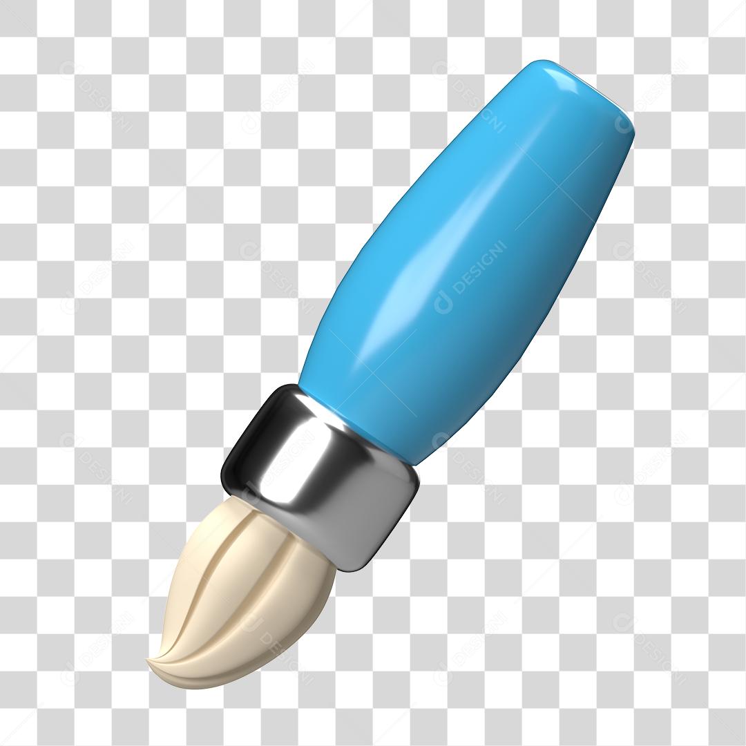 Pincel de Pintura Elemento 3D PNG Transparente