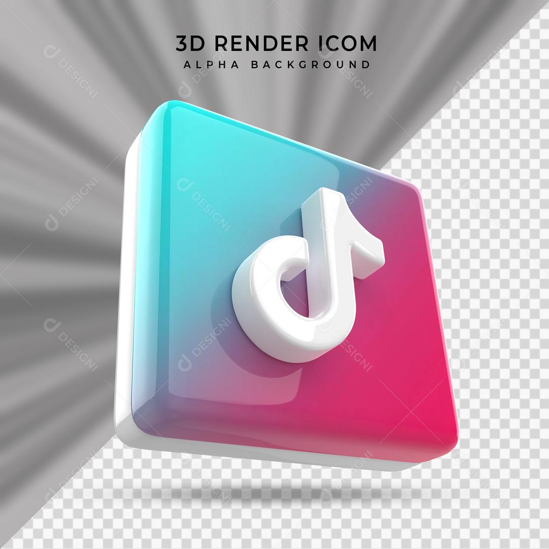 Tiktok Elemento 3D Para Composição PSD