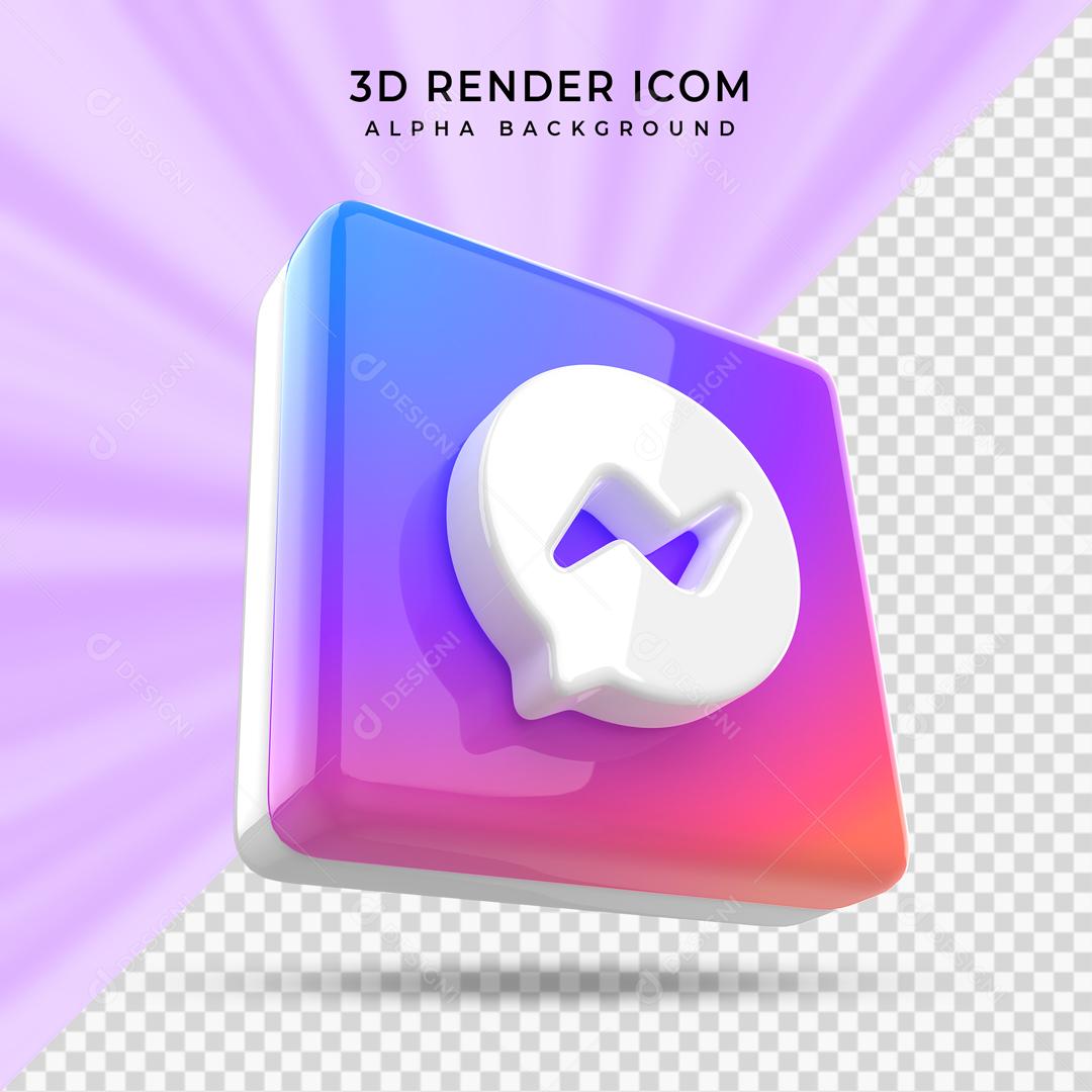 Messenger Elemento 3D Para Composição PSD