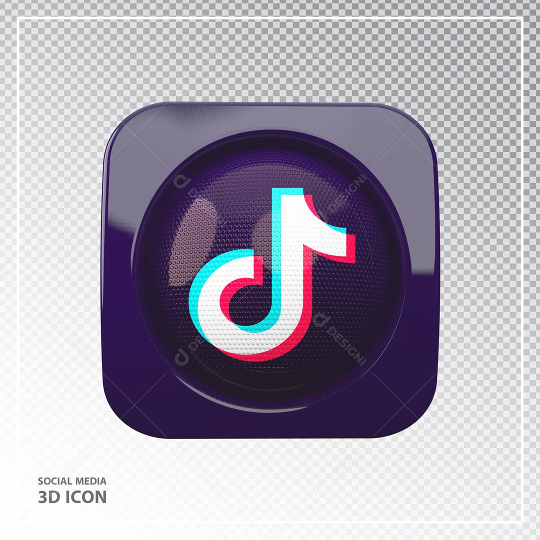 Tiktok Elemento 3D Para Composição PSD