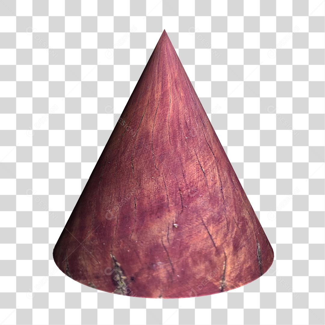 Chapéu cone de madeira PNG Transparente