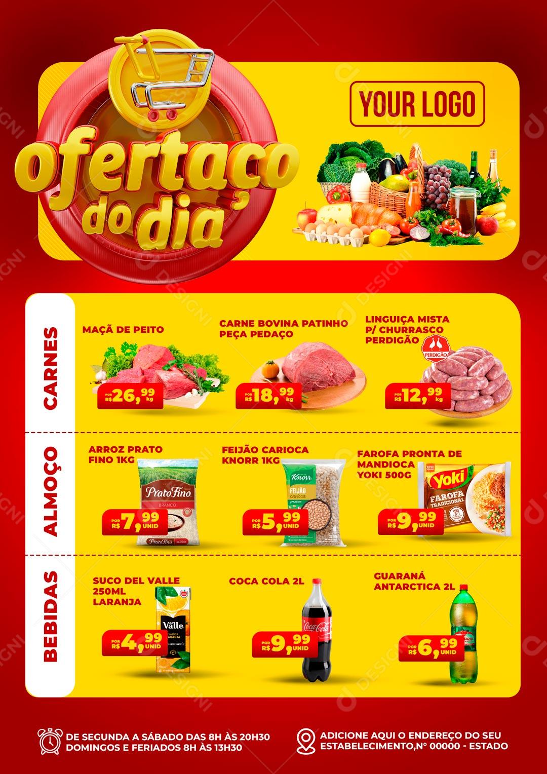 Encarte Promoção Ofertaço Do Dia Social Media PSD Editável