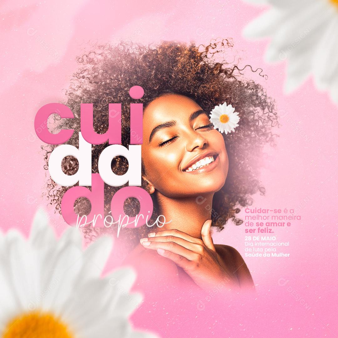 Social Media Dia Internacional de Luta pela Saúde da Mulher 28 de Maio PSD Editável