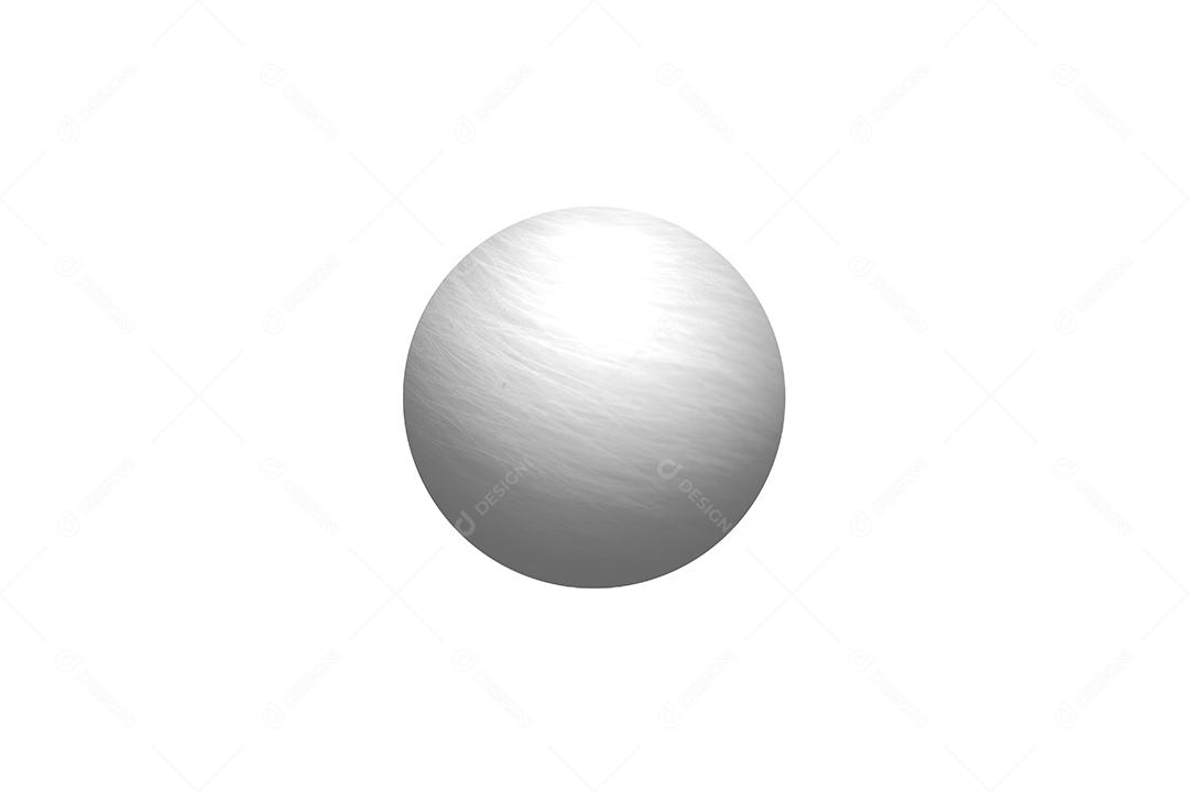 Esfera branca sobre fundo branco